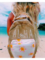 Love Aloha Plumeria Bag Pack